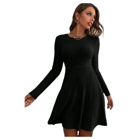 Vestido Acampanado De Invierno Otoño Bucaneras M01