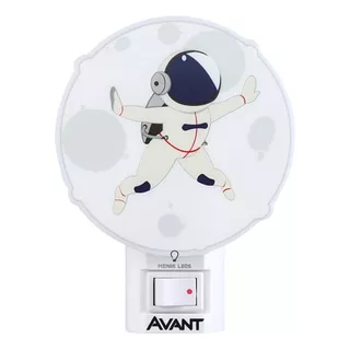 Luminaria Noturna Infantil Tomada 1w Avant Astronauta 110v/220v