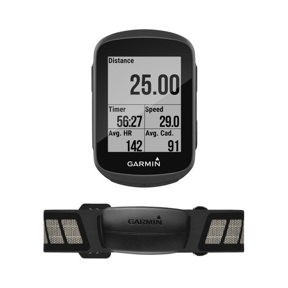 Ciclocomputador Garmin Edge Gps Garmin Edge 130 Plus Bundle Ciclocomputador Sem Fio Cinta Cardíaca Hrm Dual Compátivel Strava Treino Indoor Ciclismo Bike