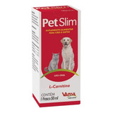 Pet Slim L Carnitina 50ml Cães E Gatos Vansil