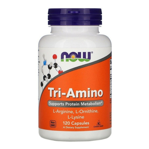 Tri-amino 120 Caps - Now Foods Sabor Sin sabor