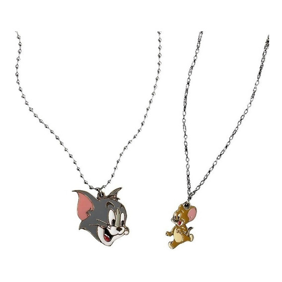 Collar, Cadena Para Parejas Amigos Novios, Tom Y Jerry