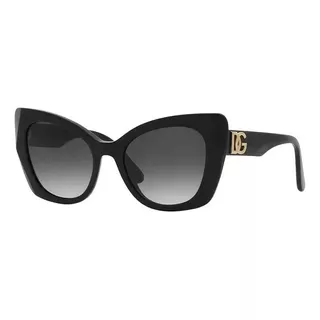 Óculos De Sol Dolce & Gabbana Dg4405 501/8g-53 53, Cor Preto