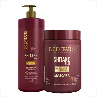 Shampoo E Mascara Shitake Bio Extratus Nutritivo 1 Litrão