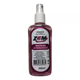 Prep Zem Profissional Bactericida Spray Higiene Unha 200ml Cor Rosa