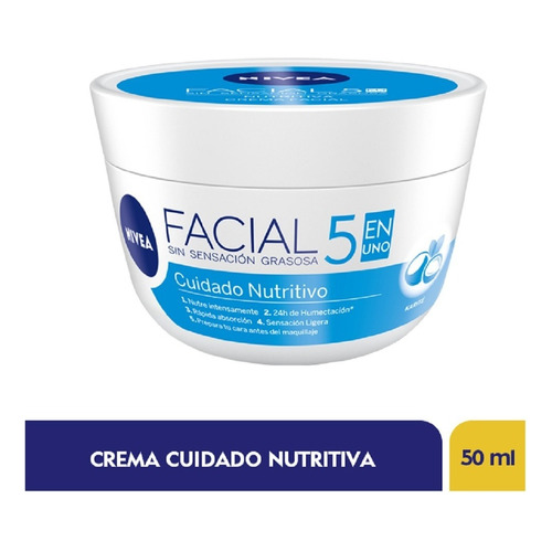 Crema Facial Nivea Nutritivo - g  Fragancia Suave & Agradable Momento de aplicación Día/Noche Tipo de envase Frasco Tipo de piel Normal Tipos de piel Normal