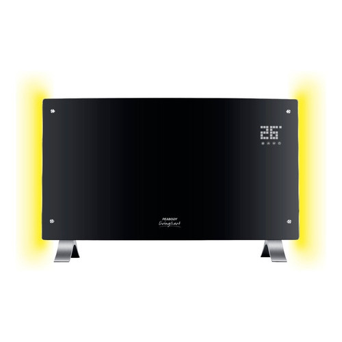 Vitroconvector Curvo Digital Luz Led Peabody Negro Vqdl20n