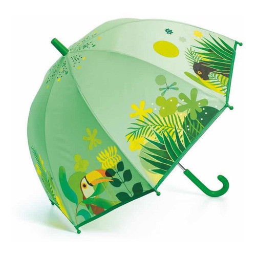 Paraguas Djeco Jungla Niños Lluvia Cadaques Kids Color Verde