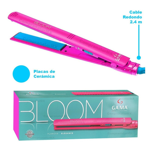 Plancha de cabello GA.MA Italy Bloom Ceramic Ion rosa 110V/220V