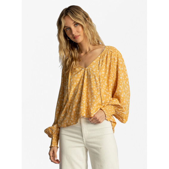 Blusa Billabong Late Night Amarillo