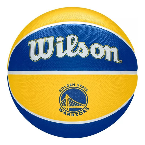Pelota de Basquet Wilson Team Tribute Nba Basketball #7 Color Amarillo-golden States Warriors