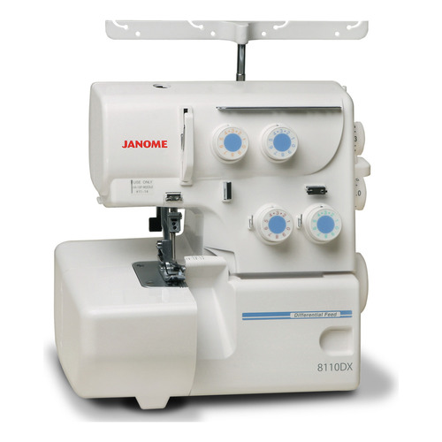 Máquina de coser overlock Janome Alta Gama 8110DX portable blanca 220V