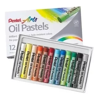 Giz Oil Pastel Oleo Pentel 12 Cores *super*preço*