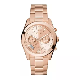 Reloj Fossil Acero Dama Es3885 Perfectboyfriend 100%original Color De La Correa Oro Rosa