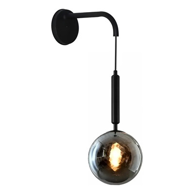 Aplique Pendant Fume Apto Led E27 Con Mensula Luz Desing Fumé