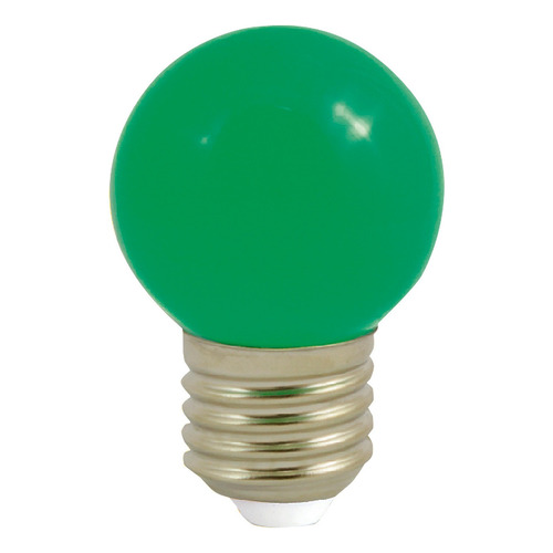 Bombillo Led Tipo Ping Pong Verde 1 Wat E 27 Discover L2038