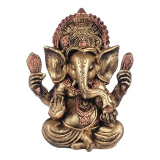 Estatueta Ganesha Hindu 19cm Sorte Prosperidade Sabedoria