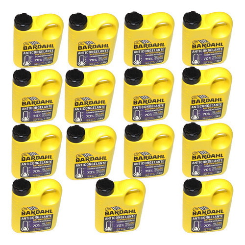 Bardahl 1 Litro, Concentrado Anticongelante 15pz Color Amarillo