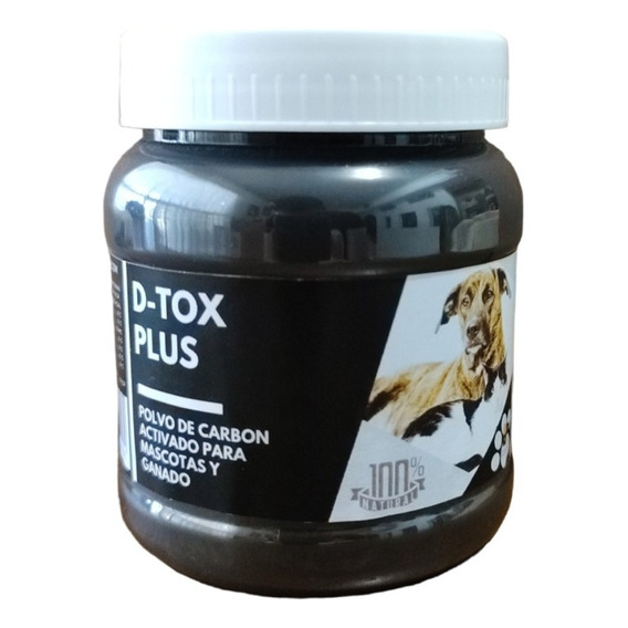 Polvo De Carbon Activado Detox Para Mascotas Y Ganado 125 Gr