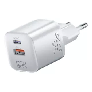 Carregador Rápido Duplo Usb-c+a 20w Pd Gan Qc Essager