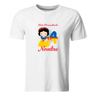 Playera Personalizada Cumpleaños Pc119. Princesa Blancanieve