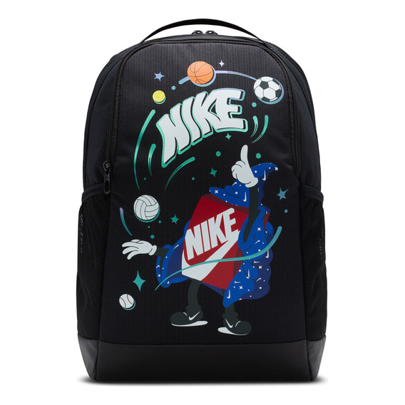 Mochila Para Niños 18l Nike Brasilia Color Negro/Negro/Blanco Talla UNIT