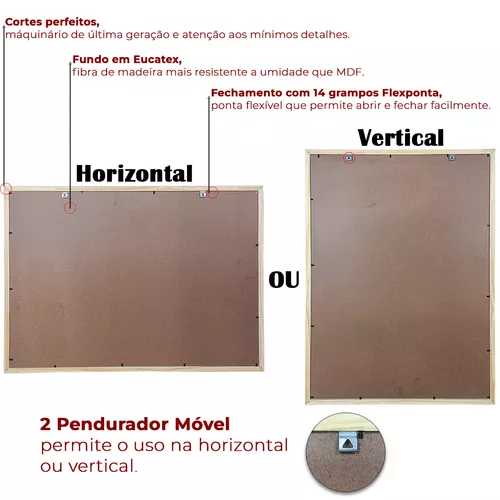 Marco Duarte Mota Moldura 50x70 com Vidro para Quadros e Quebra