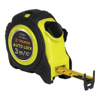 Flexómetro Auto Lock, 3 M, Cinta 16 Mm Truper