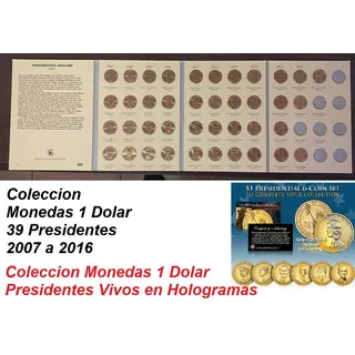 Lote 2 Colecciones De 1 Dolar Presidentes Usa Nuevas !