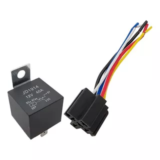 Relevador Relay Con Soporte 5 Patas 12v 40a