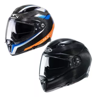 Capacete Hjc F70 Fibra De Carbono Moto Viseira Oculos Solar