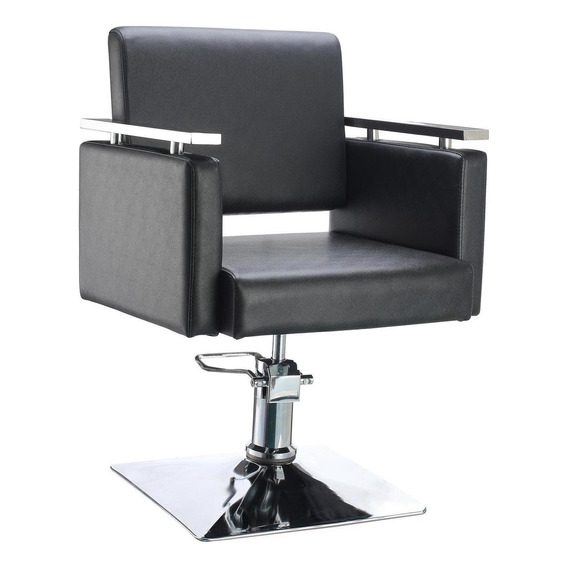 Silla Sillon Barbero Estetica Gran Shopping Hidraulico Salon Barberia Color Negro