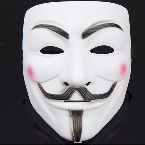 Mascara V De Vendetta Anonymous V De Venganza Halloween Color Blanco