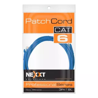 Cable De Red Patch Cord 3 Ft 1,10m Cat 6e Nexxt Azul
