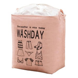 Cesto De Ropa Sucia Canasto Deco Washday C/ Bolsa