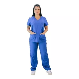 Pijama Hospitalar Conjunto Scrub Oxford Enfermagem Feminino 