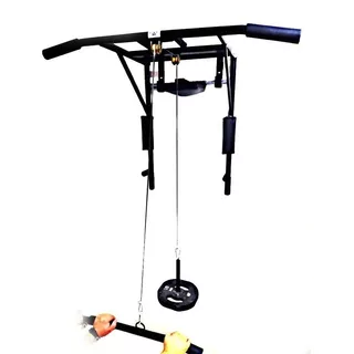 Kit Maquina Gimnasio Ejercicio Pesas Polea + Multi Barra