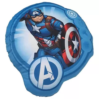 Almofada Avulsa Avengers Capitao America 38cm X 40cm Lepper Cor Azul