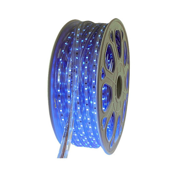 Manguera Tira Led Luz Plana Uso Exterior 25m Color De La Luz Azul