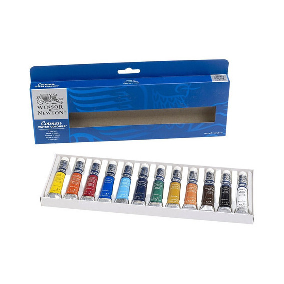 Juego Acuarelas Cotman 8ml 12 Tubos Winsor & Newton Arte