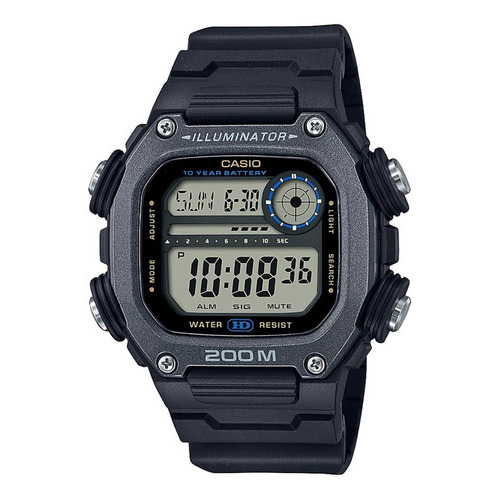 Reloj Casio Digital Dw-291hx-1av Para Hombre E-watch Color de la correa Negro Color del bisel Negro