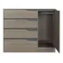 Cómoda Mobi Vela Fresno 122 Cm Color Gris Oscuro