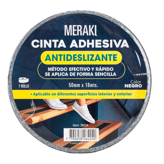 Cinta Antideslizante Autoadhesiva Importada Rollo 18mt X50mm