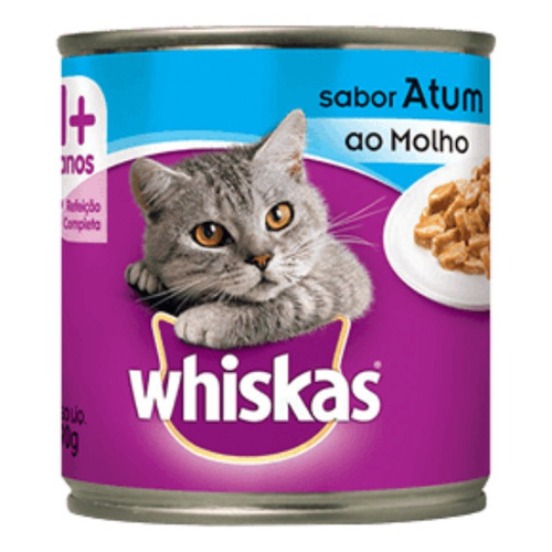 Alimento Whiskas Adultos Whiskas Gatos  para gato adulto todos los tamaños sabor atún en salsa en lata de 290 g