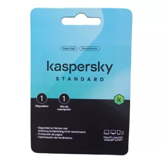 Antivirus Kaspersky Standard Para 1 Dispositivo Vig 1 Año