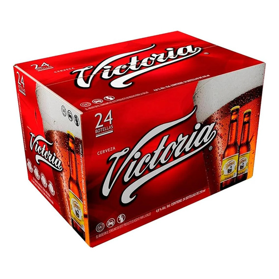 Cerveza Victoria Cuartito, 24 Botellas De 210ml