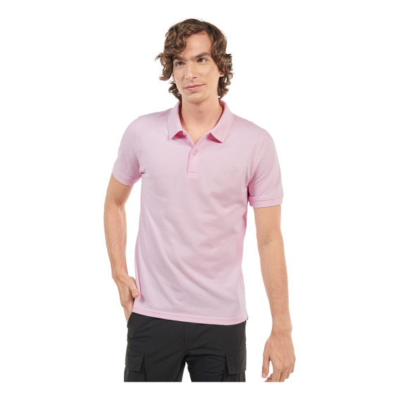 Camiseta Polo Hombre Basic Cad Rosada