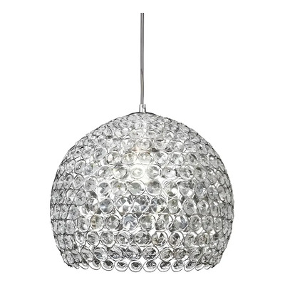 Colgante Esfera Copen S Cristal Cairel Cromo Apto Led Deco Cromo