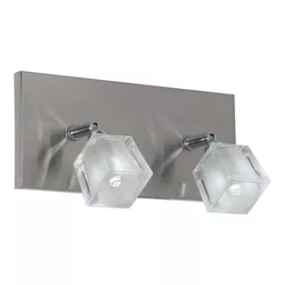 Aplique Pared 2 Luces Vidrio Baño Moderno Pasillo Led G9 Vg