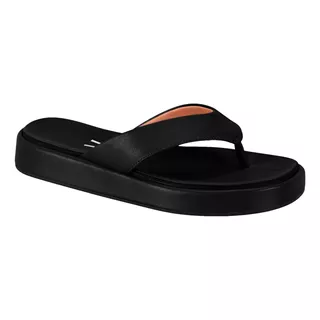 Tamanco Feminino Vizzano Chinelo Flatform Dedo Moda Preto